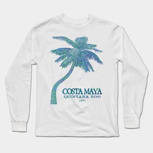 Costa Maya, Mexico, Palm Tree Long Sleeve T-Shirt